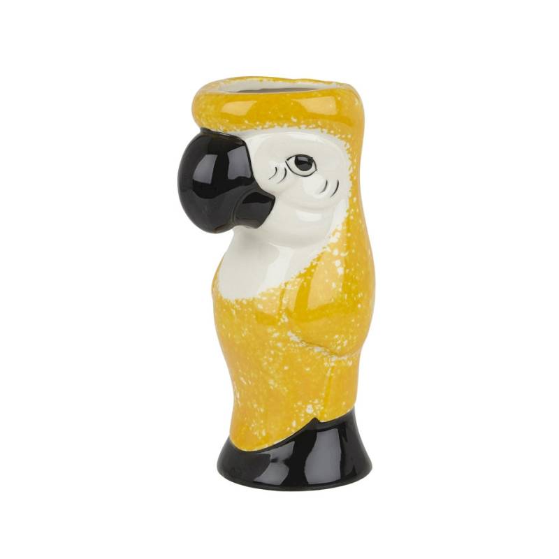 Taza Tiki Parrot cerámica amarilla cl 75