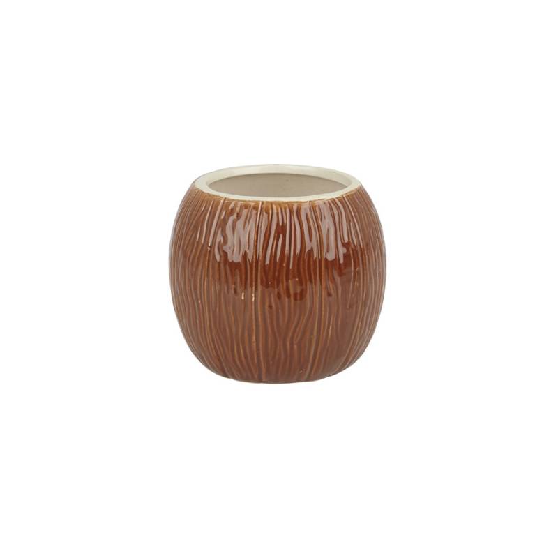 Tiki mug Cocco in ceramica marrone cl 63