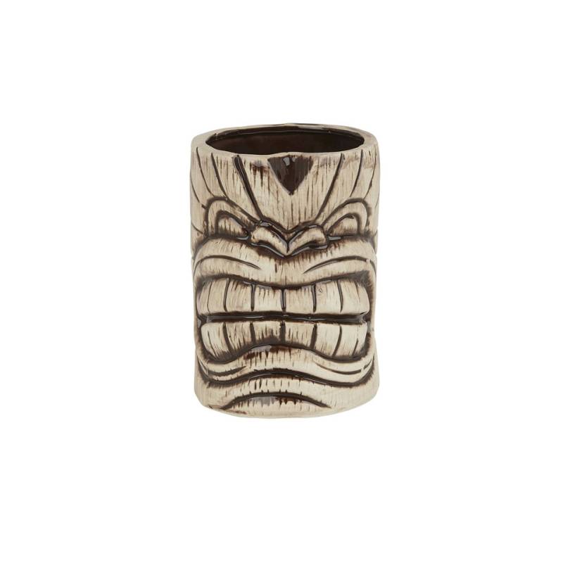 Tiki mug Toscano Kanaloa ceramic brown and beige cl 45