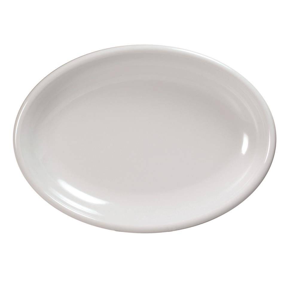 White melamine oval tray 45x33 cm