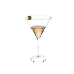 Blown glass martini cup with olive punch cl 34