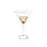 Blown glass martini cup with olive stick cl 38