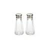 Ribbed glass salt and pepper spreader cm 11.7