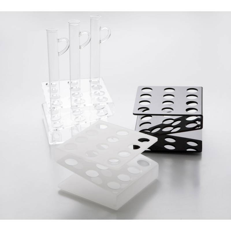 Test tube tray 12 holes 100% Chef transparent acrylic cm 11x11x7