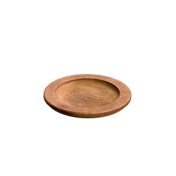 Lodge round underplate in natural wood cm 24