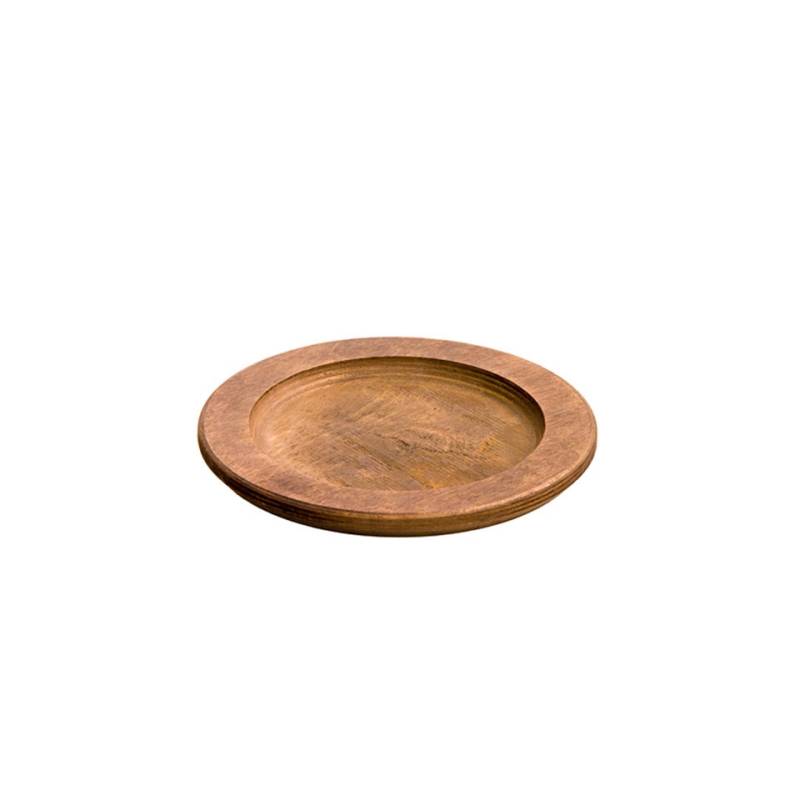 Lodge round underplate in natural wood cm 24