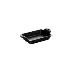 Black cast iron Lodge rectangular mini dish 15x11 cm