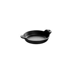 Black cast iron Lodge mini round baking dish cm 16