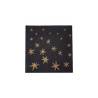 Merry Christmas black cellulose napkin with gold decorations cm 20x20