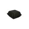 Black polystyrene hamburger container with lid cm 15x15x7