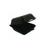 Black polystyrene hamburger container with lid cm 15x15x7