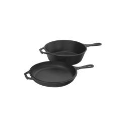 Lodge high frying pan 1 handle and lid black cast iron cm 26.5