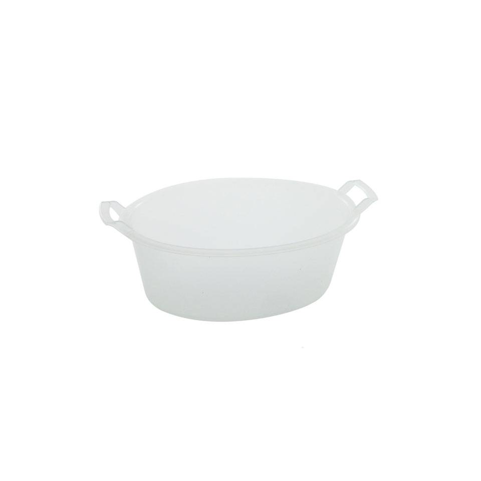 Transparent frost abs oval basin 20x14.5 cm