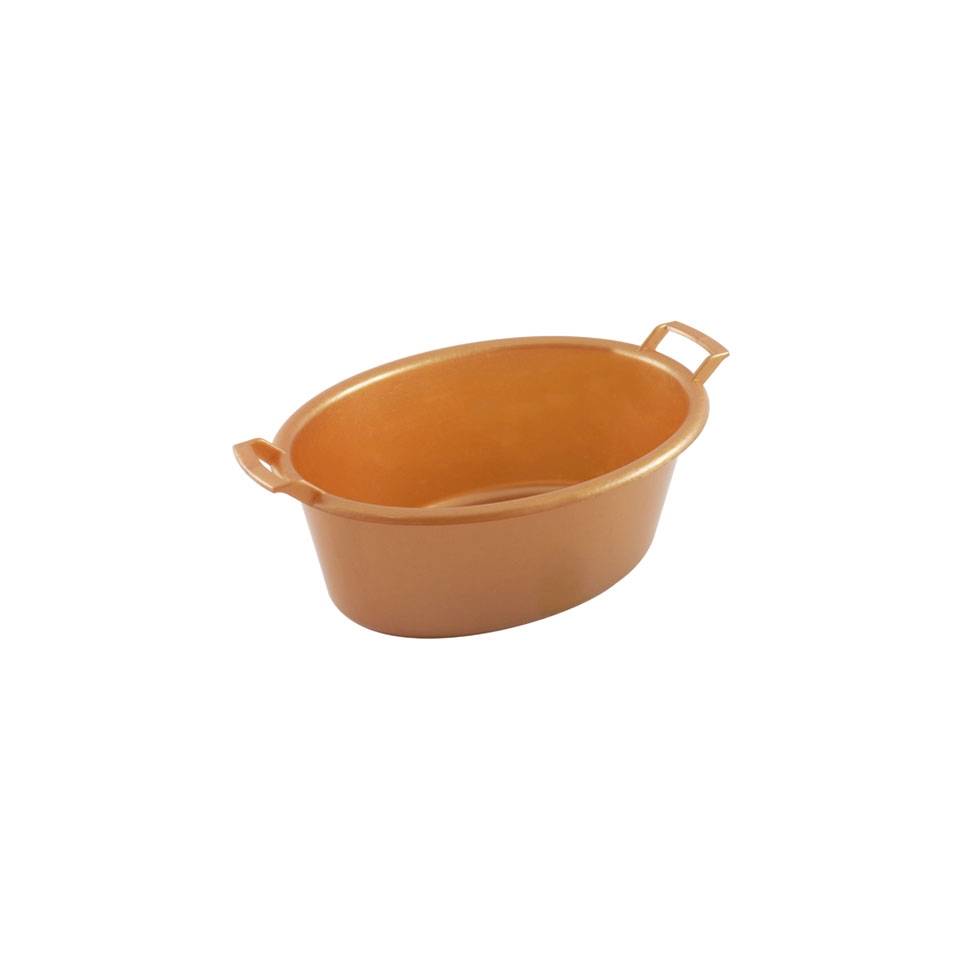 Oval coppered abs basin 20x14.5 cm