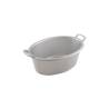 Silver abs oval basin 20x14.5 cm