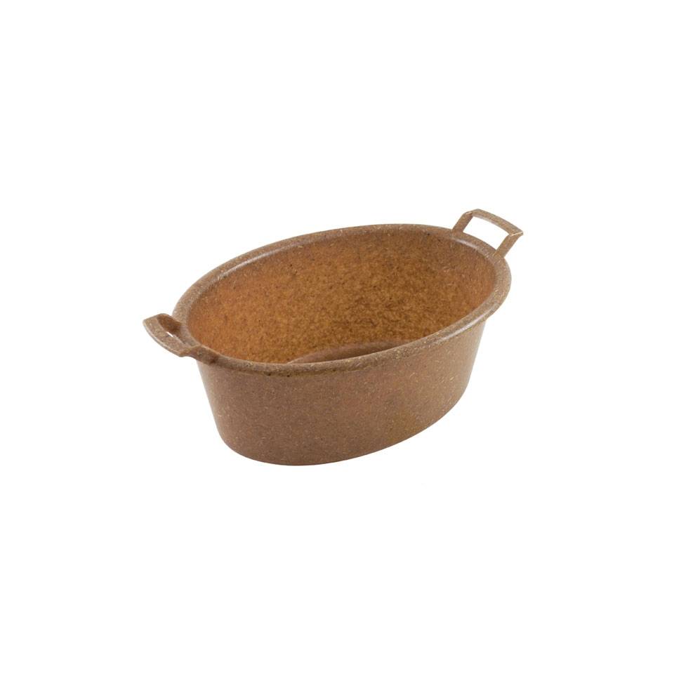 Eco wood abs oval basin 20x14.5 cm