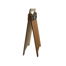 A5 easel menu holder with double wooden clip