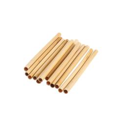 Reusable wooden bamboo straws natural color cm 18x1-1.2