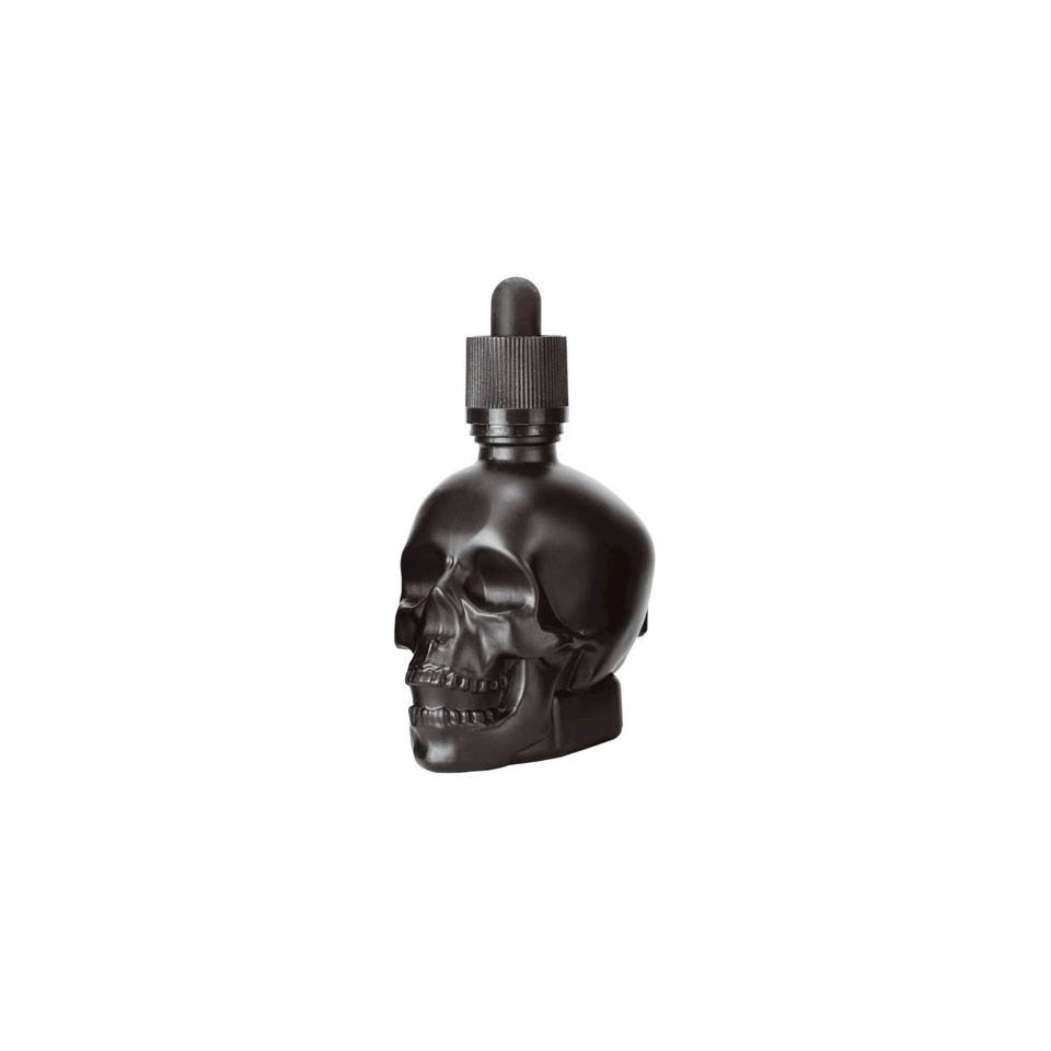 Dash bottle with dropper Skull black glass cl 6