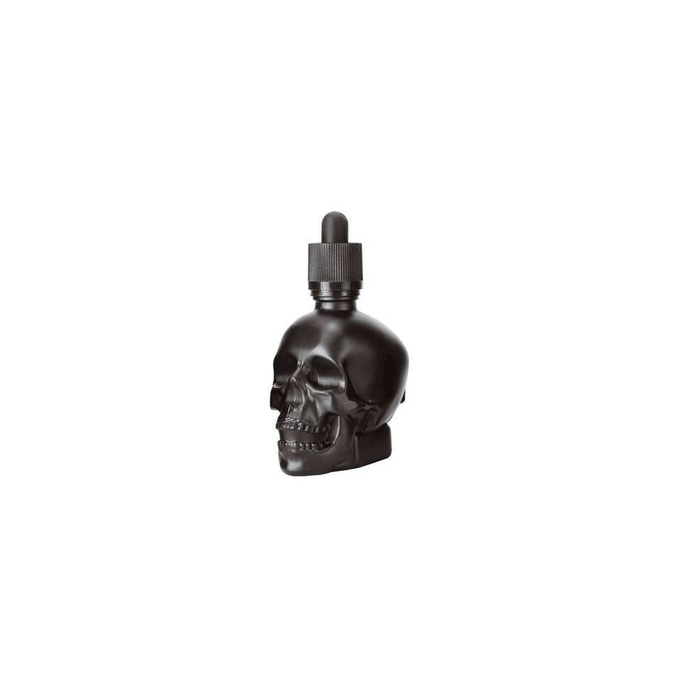 Dash bottle with dropper Skull black glass cl 3