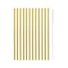 Straight gold-colored steel straw cm 21x0.5
