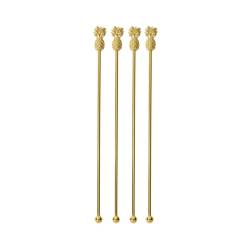 Miscelatore stirrer Ananas in acciaio dorato cm 20