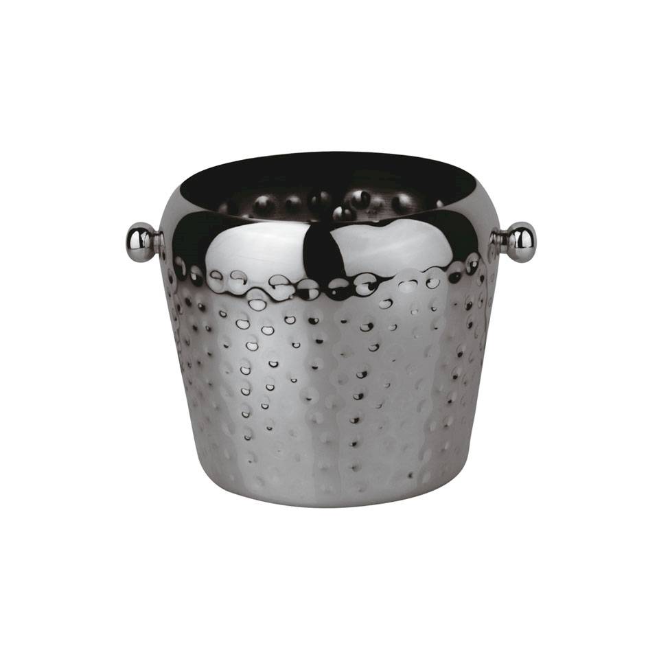 Black hammered steel ice bucket lt 2