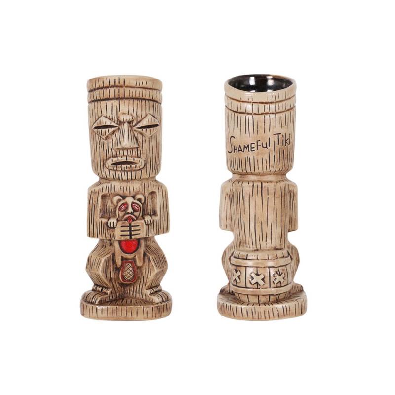 Shameful Tiki mug in beige porcelain cl 38