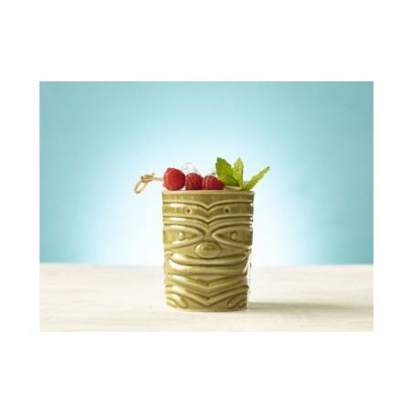 Tiki Becher Smile Porzellan grün cl 36