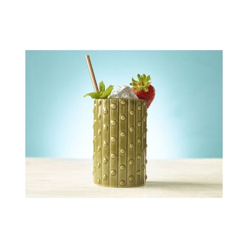 Tiki mug Cactus in porcellana verde cl 42