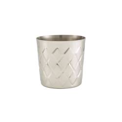 Diamond stainless steel appetizer mug glass cm 8.5x8.5