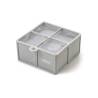 Stampo ghiaccio Ice Cube 4 cubi Urban Bar in silicone grigio cm 4,5