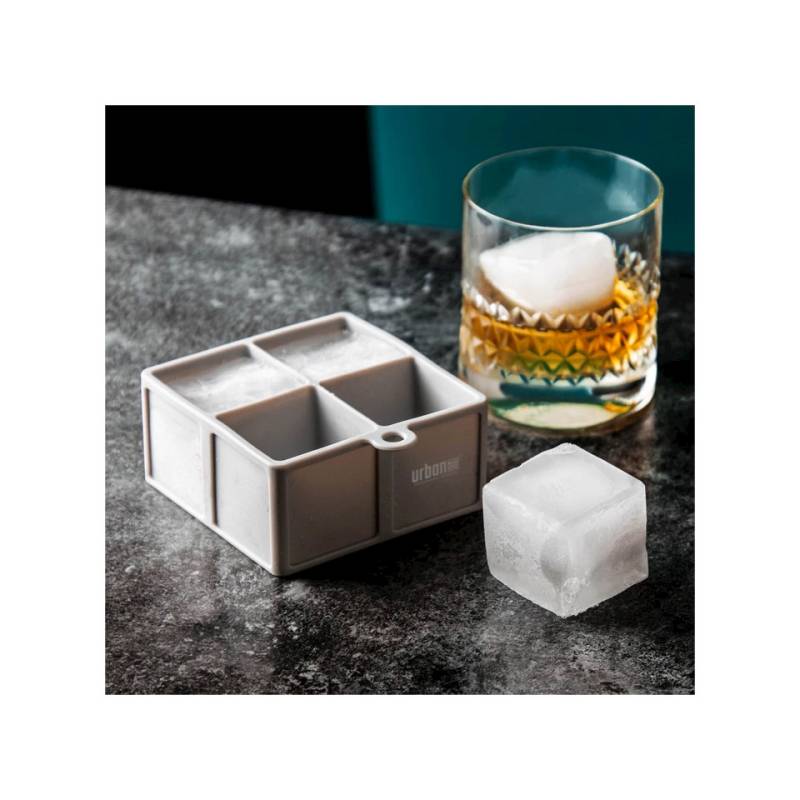 Ice Cube mold 4 cubes Urban Bar silicone gray cm 4.5