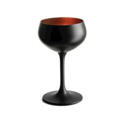 Coppa Retro coupe Urban Bar in vetro nero e bronzo cl 21