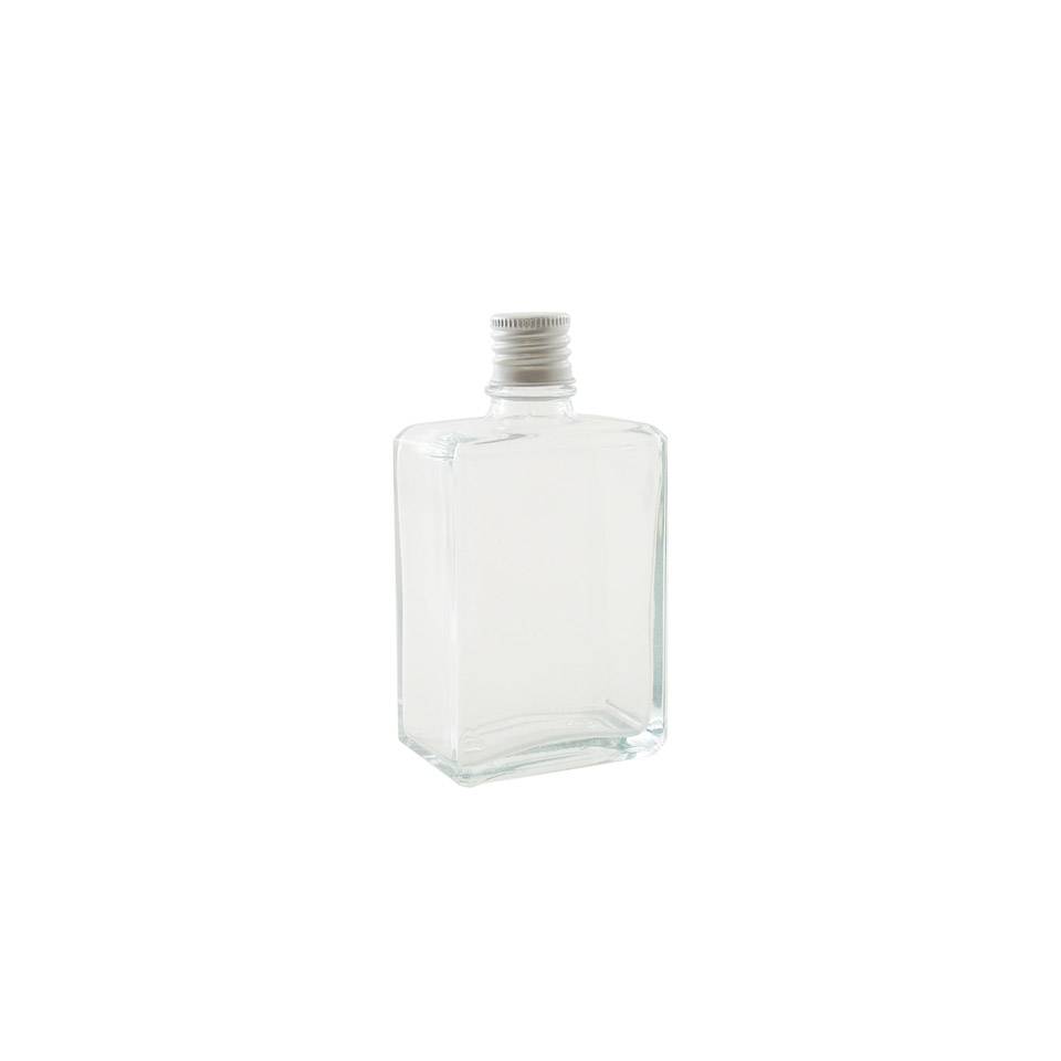 Square glass bottle with stopper cl 10