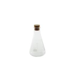 Ampolla conica graduata in vetro con tappo in sughero cl 15