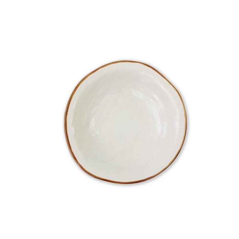 Mediterranean bottom plate in white ceramic cm 24