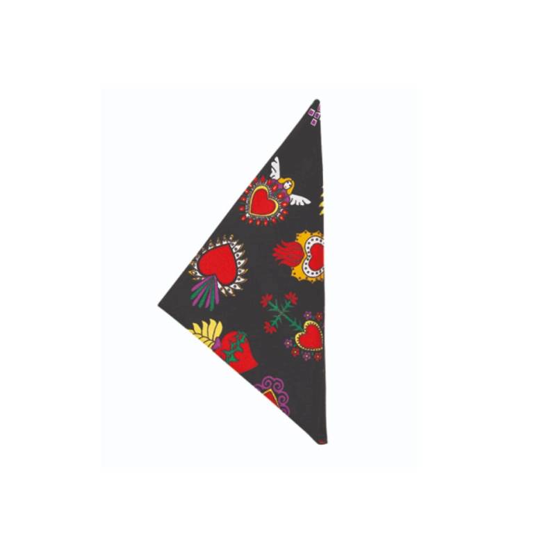 Fazzoletto cuoco triangolo Hearts 100% cotone