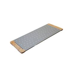 Right cutting board for pinsa and pizza in stainless steel and wood cm 75x30