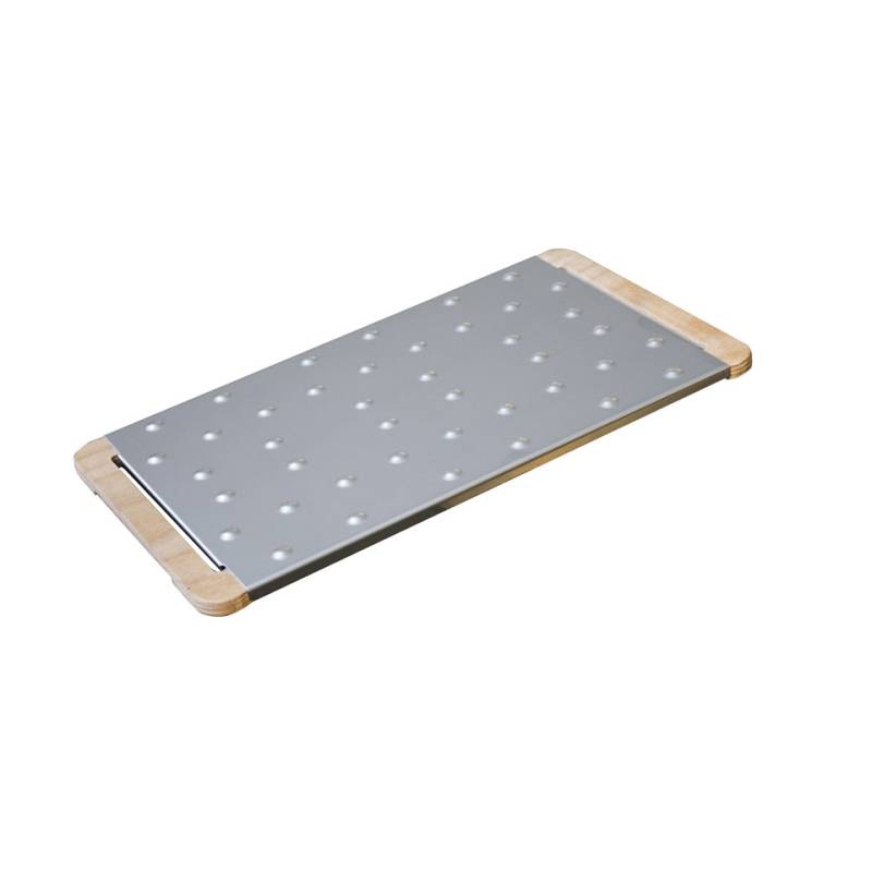 Tagliere Giusto per pinsa e pizza in acciaio inox e legno cm 38,5x22,5