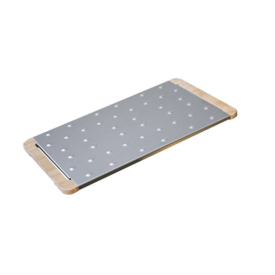 Giusto stainless steel and wood pinsa and pizza cutting board 38.5x22.5 cm
