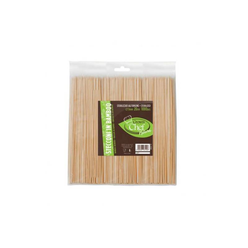 Stecconi monouso in bamboo biodegradabile cm 20