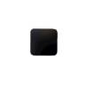 Black regenerated leather square coaster cm 10