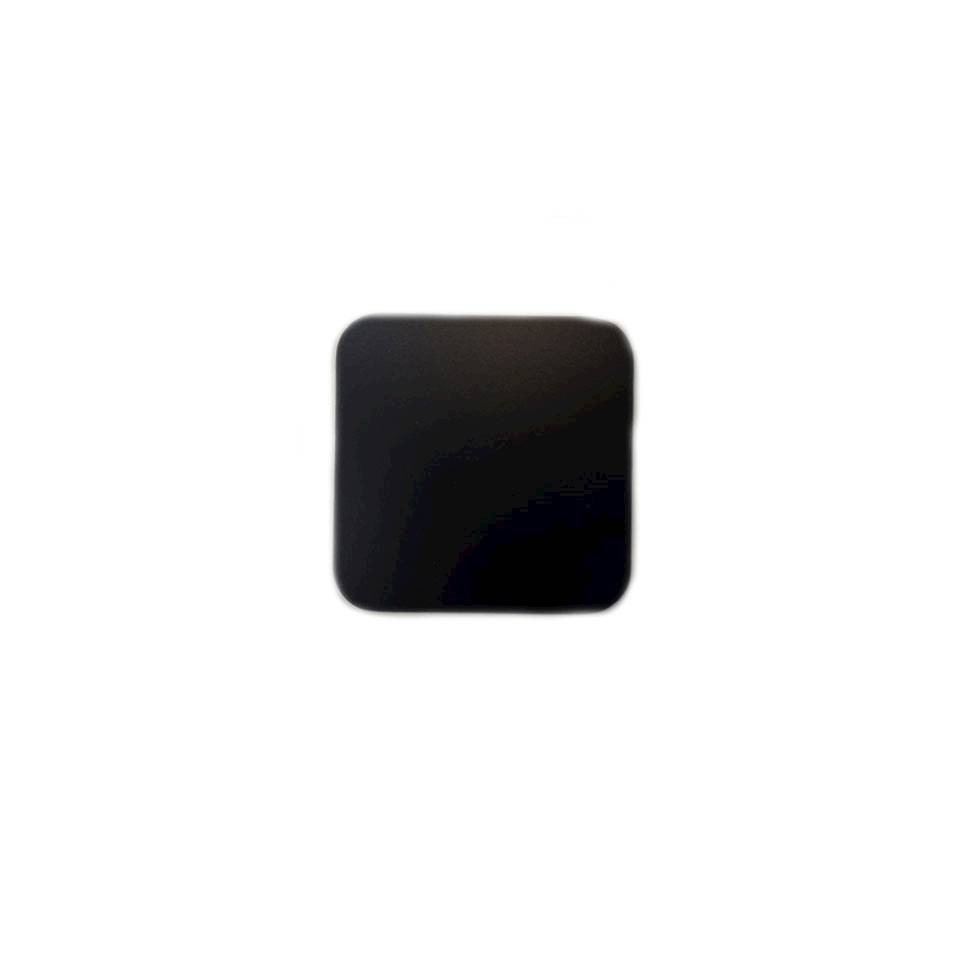 Black regenerated leather square coaster cm 10