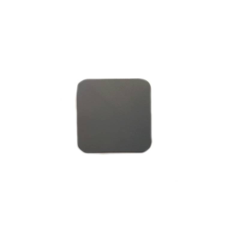 Grey regenerated leather square coaster cm 10