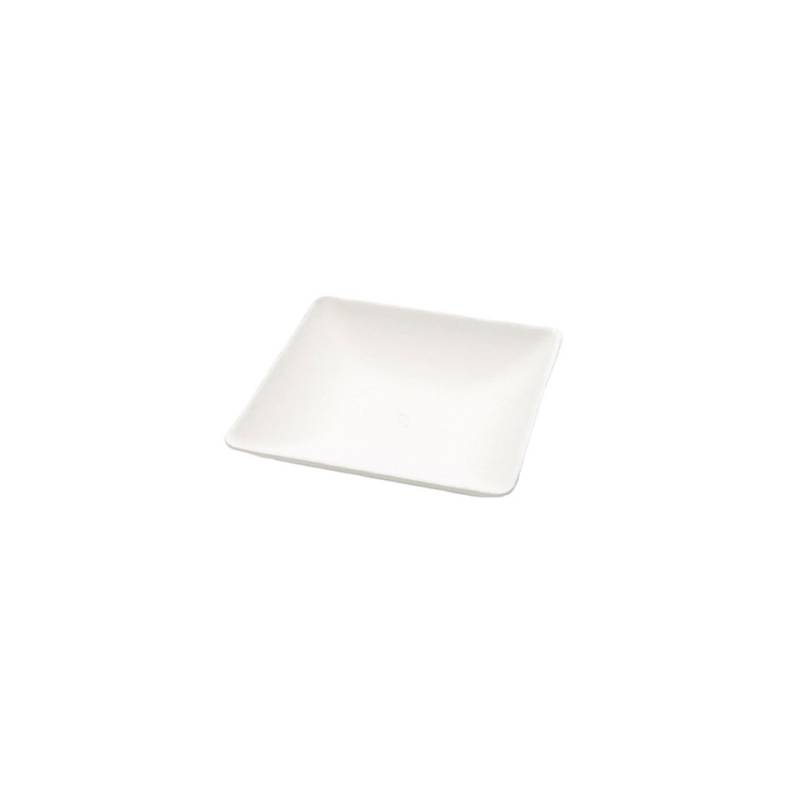 Piattino quadro biodegradabile in polpa di cellulosa cm 6,3