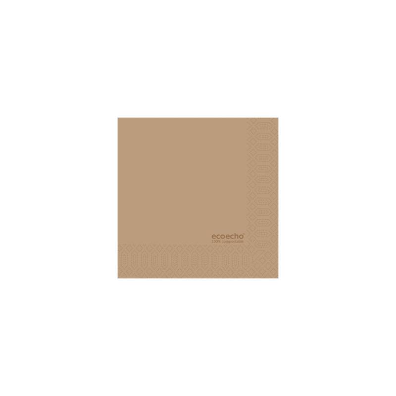 Ecoecho Duni natural cellulose 2-ply napkin 24x24 cm