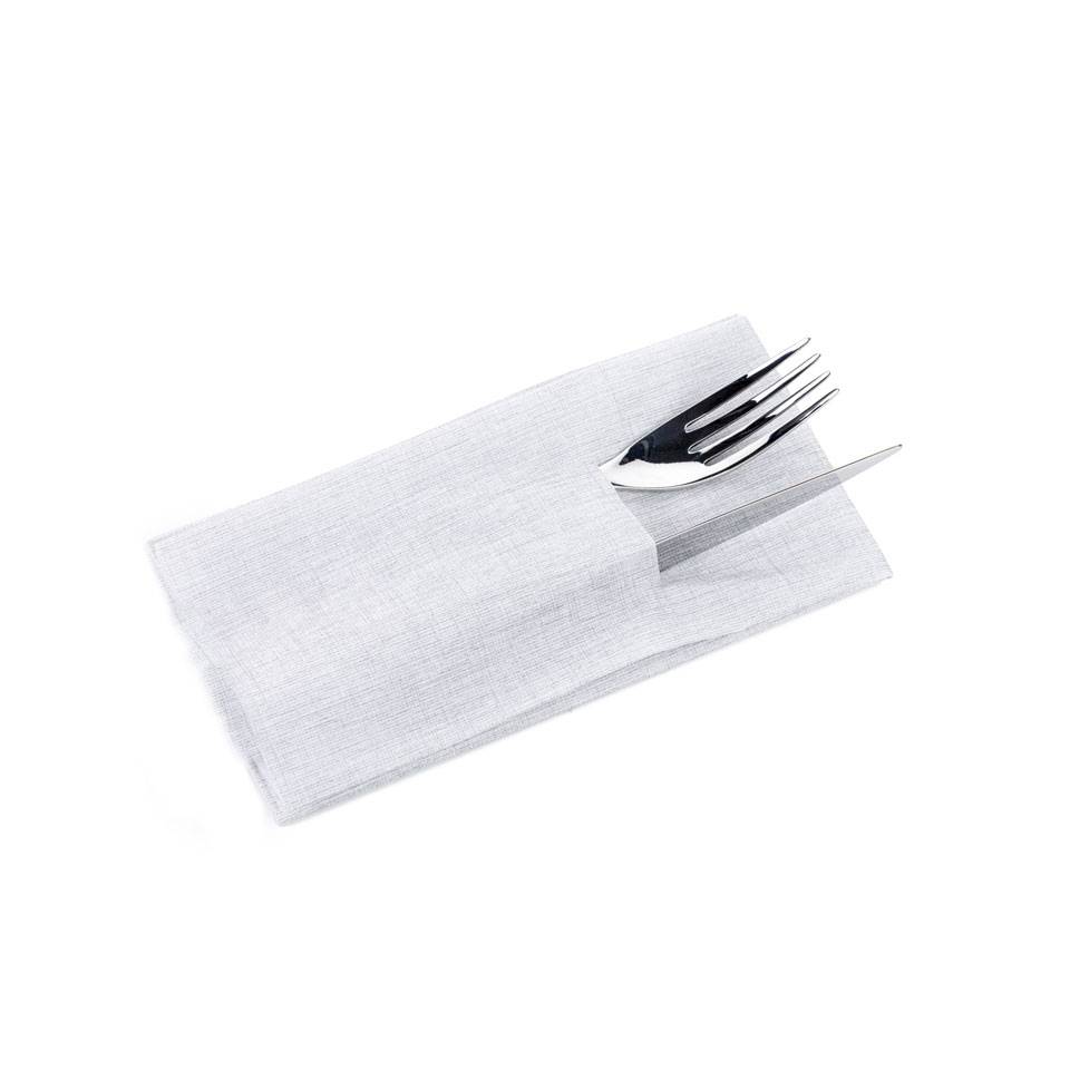 Easy cutlery holder napkin folded 1/8 in light gray cellulose cm 40x40