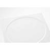 Rectangular plate with oval Phoemics imprint in white porcelain 36.5x26 cm