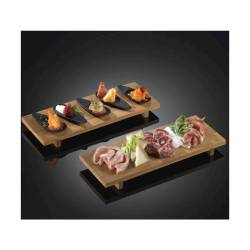 Rectangular bamboo sushi tray cm 30.5x11.5x2.5